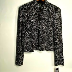 Alex Evenings Dress Coat glitter & black